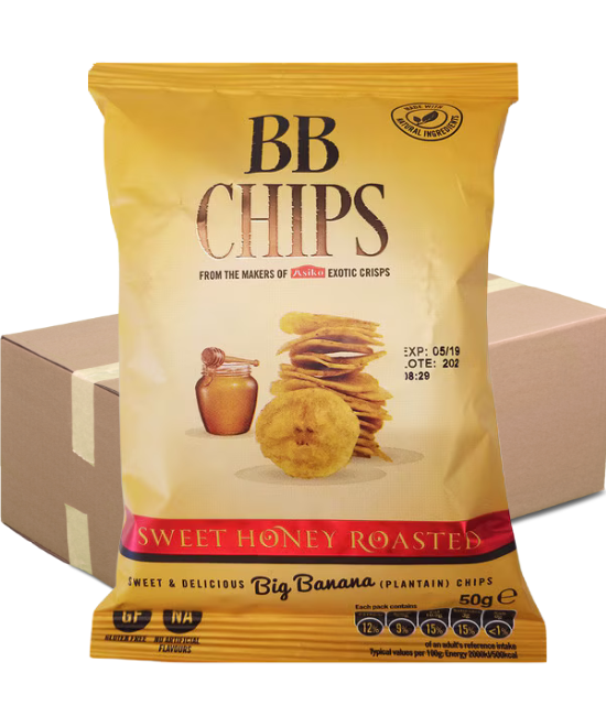 buy BB Chips Sweet Honey, BB Chips Sweet Honey Roasted Plantain Chips BOX ogbongeh