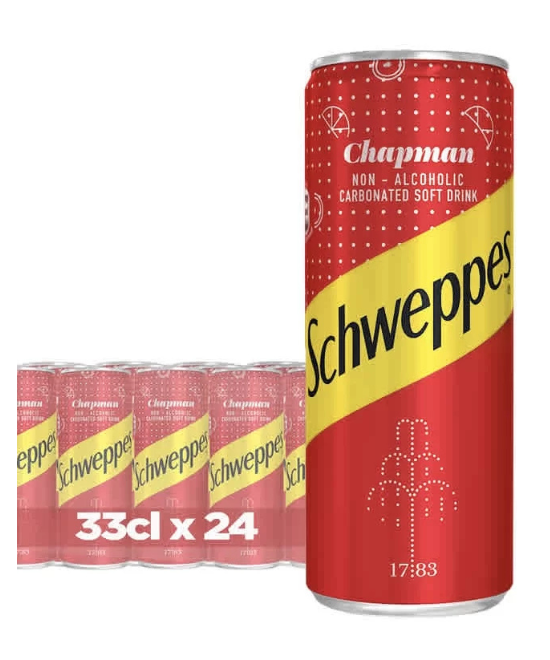 Schweppes Chapman drink pack of 24 carton