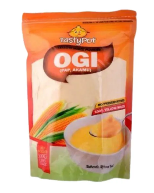 buy Tasty Pot Yellow Ogi Pap – fermented maize porridge for Nigerian breakfast, available at Ogbongeh UK, Tasty Pot Yellow Ogi Pap buy online uk