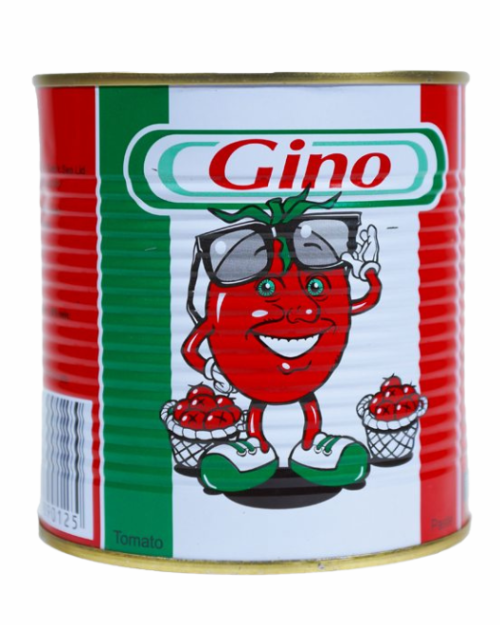 Gino Tin Tomato Paste in 400g tin for African cooking, ideal for stews and jollof rice, Gino tin tomato 800g.