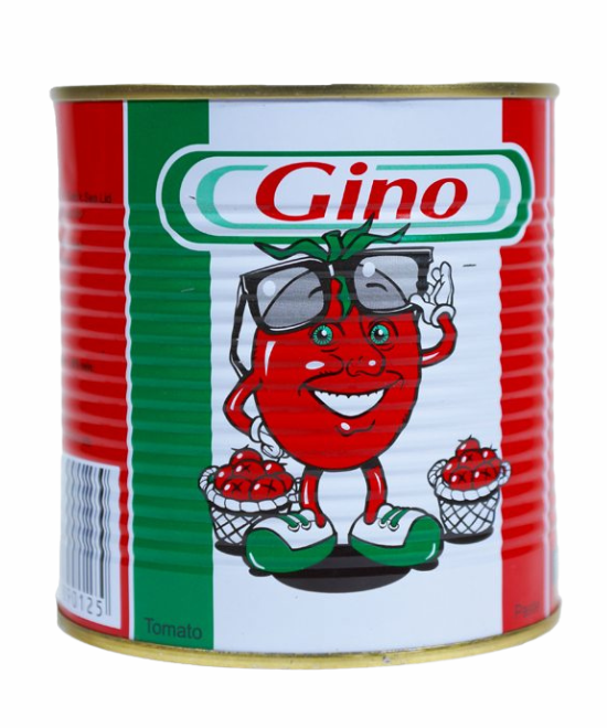 Gino Tin Tomato Paste in 400g tin for African cooking, ideal for stews and jollof rice, Gino tin tomato 800g.