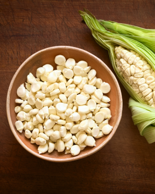 Peeled white maize 400g official
