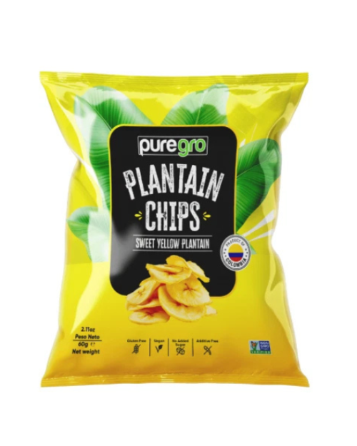 Puregro SWEET Yellow Plantain chips 60g